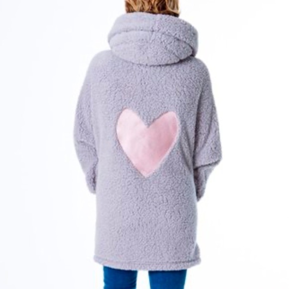 (NWT) Jill Martin Women’s Cozy Classic Lounger In Chateau Grey W/ Heart - Picture 1 of 17